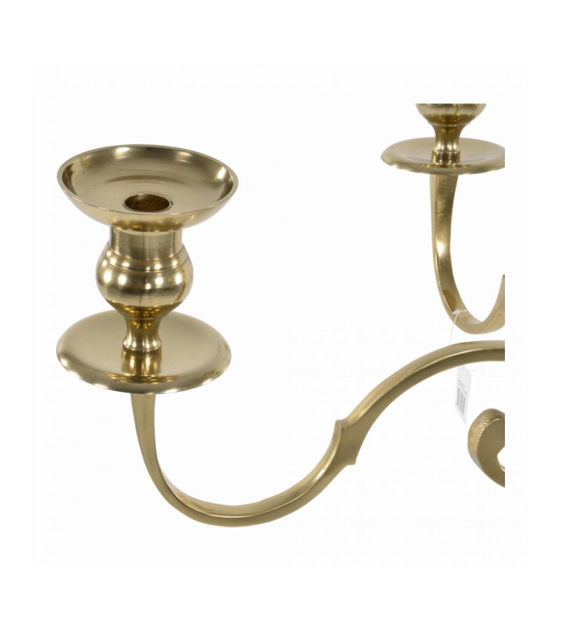 Gouden klassieke kandelaar 5 kaarsen 144 cm